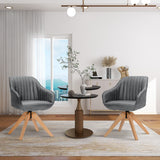 NNECW Ergonomic Armchairs with Linen Fabric Cover for Home Office-Grey