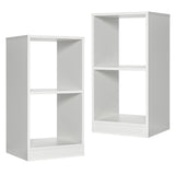 NNECW 2-tier Bookcase Set with Anti-toppling Device for Bedroom