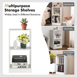 NNECW 2-tier Bookcase Set with Anti-toppling Device for Bedroom