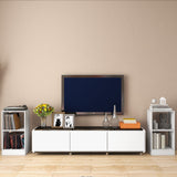 NNECW 2-tier Bookcase Set with Anti-toppling Device for Bedroom