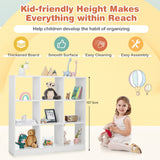 NNECW Kids Toy Storage Organizer with Anti-toppling Device for Kids Room