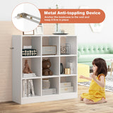 NNECW Kids Toy Storage Organizer with Anti-toppling Device for Kids Room