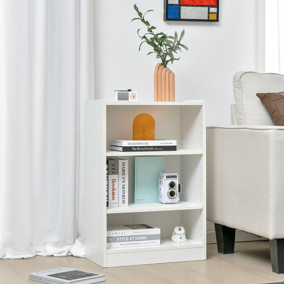 NNECW Floor Standing Bookshelf with Adjustable Shelves for Living Room