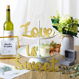 NNETM Love is Sweet Table Decor - Freestanding Wooden Love Sign