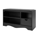 NNEDPE Shoe Rack Cabinet Organiser Black Cushion - 80 x 30 x 45 - Black