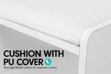 NNEDPE Shoe Rack Cabinet Organiser White Cushion - 80 x 30 x 45cm - White