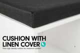 NNEDPE Shoe Rack Cabinet Organiser Black Cushion - 104 x 30 x 48 - White