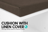 NNEDPE Shoe Rack Cabinet Organiser Brown Cushion - 104 x 30 x 45 - White
