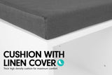 NNEDPE Shoe Rack Cabinet Organiser Grey Cushion - 104 x 30 x 45 - White