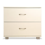 NNEDPE Bedside Table with Drawers MDF Cabinet Storage - White