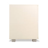 NNEDPE Bedside Table with Drawers MDF Cabinet Storage - White