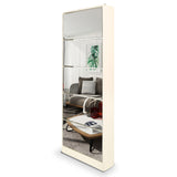 NNEDPE Mirrored Shoe Storage Cabinet Organizer - 63 x 17 x 170cm