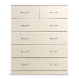 NNEDPE Tallboy Dresser 6 Chest of Drawers Storage Cabinet 85 x 39.5 x 105cm