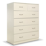 NNEDPE Tallboy Dresser 6 Chest of Drawers Storage Cabinet 85 x 39.5 x 105cm