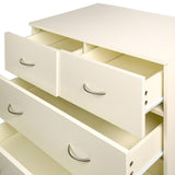 NNEDPE Tallboy Dresser 6 Chest of Drawers Storage Cabinet 85 x 39.5 x 105cm