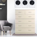 NNEDPE Tallboy Dresser 6 Chest of Drawers Storage Cabinet 85 x 39.5 x 105cm