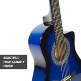 NNEDPE Karrera Childrens Acoustic Guitar Kids - Blue