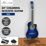 NNEDPE Karrera Childrens Acoustic Guitar Kids - Blue