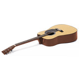 NNEDPE 38in Cutaway Acoustic Guitar with guitar bag - Natural