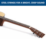 NNEDPE 38in Cutaway Acoustic Guitar with guitar bag - Natural