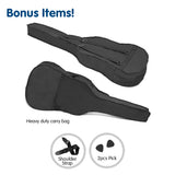 NNEDPE 38in Cutaway Acoustic Guitar with guitar bag - Natural