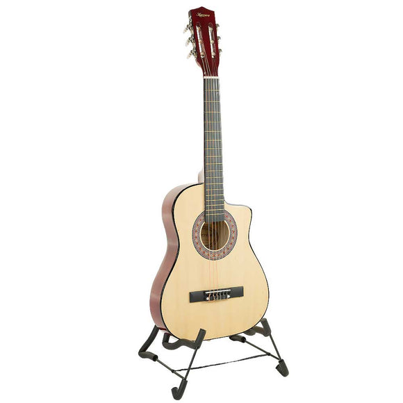NNEDPE 38in Cutaway Acoustic Guitar with guitar bag - Natural