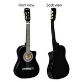 NNEDPE Karrera 38in Pro Cutaway Acoustic Guitar with Carry Bag - Black