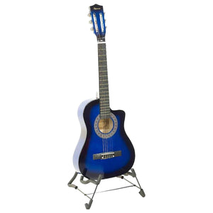 NNEDPE Karrera 38in Pro Cutaway Acoustic Guitar with Bag Strings - Blue Burst