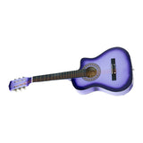 NNEDPE 38in Pro Cutaway Acoustic Guitar with guitar bag - Purple Burst