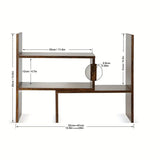 NNETM Minimalist Desktop Bookshelf - Compact Office Storage Solution
