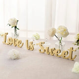 NNETM Love is Sweet Table Decor - Freestanding Wooden Love Sign