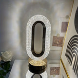 NNETM Modern Crystal Table Lamp with Color-Changing LED Lights