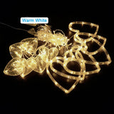 NNETM Waterproof Heart-Shaped LED Curtain String Lights - 138 LEDs, 8 Flashing Modes