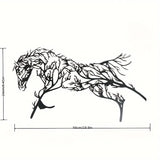 NNETM Iron Horse Branch Wall Decoration - Elegant Metal Animal Silhouette Craft