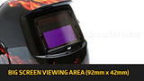 NNEDPE Centurion Solar Auto Darkening Welding Helmet - Fire Flame