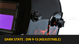 NNEDPE Centurion Solar Auto Darkening Welding Helmet - Fire Flame