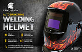 NNEDPE Centurion Solar Auto Darkening Welding Helmet - Fire Flame