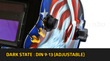 NNEDPE Centurion Solar Auto Darkening Welding Helmet - USA Eagle