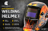 NNEDPE Centurion Solar Auto Darkening Welding Helmet - Skull Flame