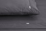 NNEKG 300TC Classic Percale Sheet Set (Charcoal Queen)