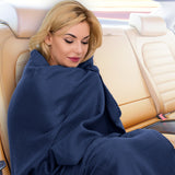 NNEDPE Heated Electric Car Blanket 150x110cm 12V - Navy Blue