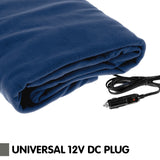 NNEDPE Heated Electric Car Blanket 150x110cm 12V - Navy Blue