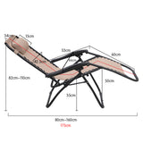 NNEDPE Zero Gravity Reclining Deck Camping Chair - Beige