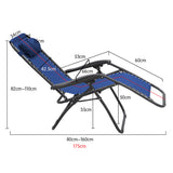 NNEDPE Zero Gravity Reclining Deck Chair - Blue