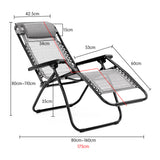 NNEDPE Zero Gravity Reclining Deck Chair - Grey