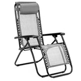 NNEDPE Zero Gravity Reclining Deck Chair - Grey