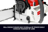 NNEDPE Yukon Tradesman 82cc 24in 2-Stroke Chainsaw