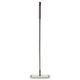 NNECW Flat Squeeze Mop & Bucket Set with 2 Microfiber Pads for Hand-Free Wringing