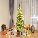 NNECW 1.5 M Slim Pencil Christmas Tree with Branch Tips for Indoor Decoration