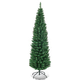 NNECW 1.5 M Slim Pencil Christmas Tree with Branch Tips for Indoor Decoration
